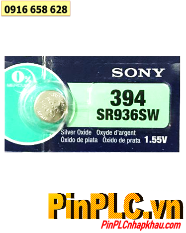 Sony SR936SW _Pin 394; Pin đồng hồ 1.55v Silver Oxide Sony SR936SW _Pin 394